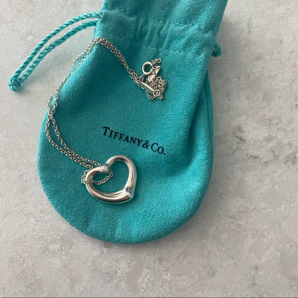 Tiffany & Co Elsa Peretti Heart Pendant w/ Diamond